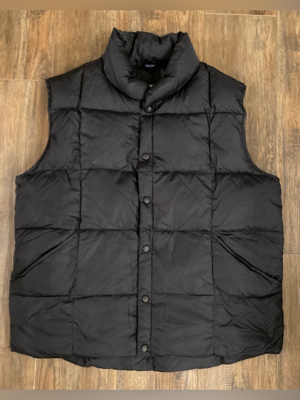 VINTAGE Lands End Men’s Black Goose Down Puffer Vest